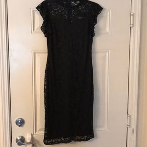 2/$12 Black lace knee length dress